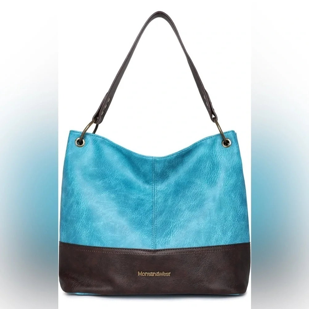 Montana West Women's Turquoise Hobo Shoulder Handbag -New‎ In Original Packaging